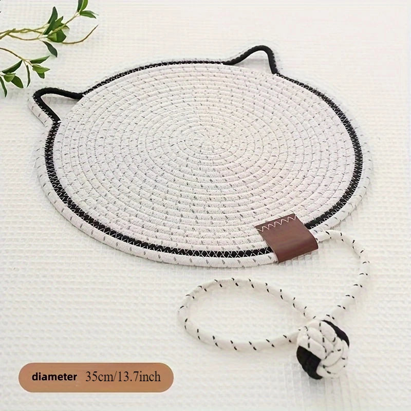 Cat Scratch Pad With Ball Toy,Cat Scratch Board For Furniture Protection,Woven Cat Scratch Pad,Cat Lounge Bed Sleeping Cushion