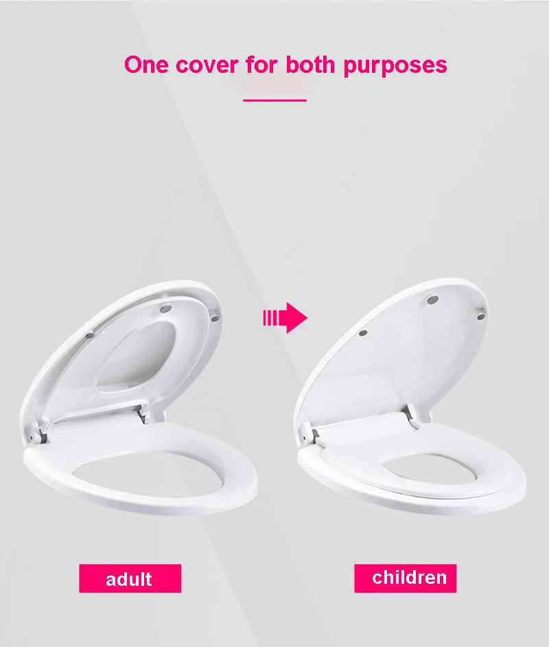 Double Layer Toilet Seat with Built in Potty Training Seat Cover Slow Close Fits Both Adult And Child 변기뚜껑