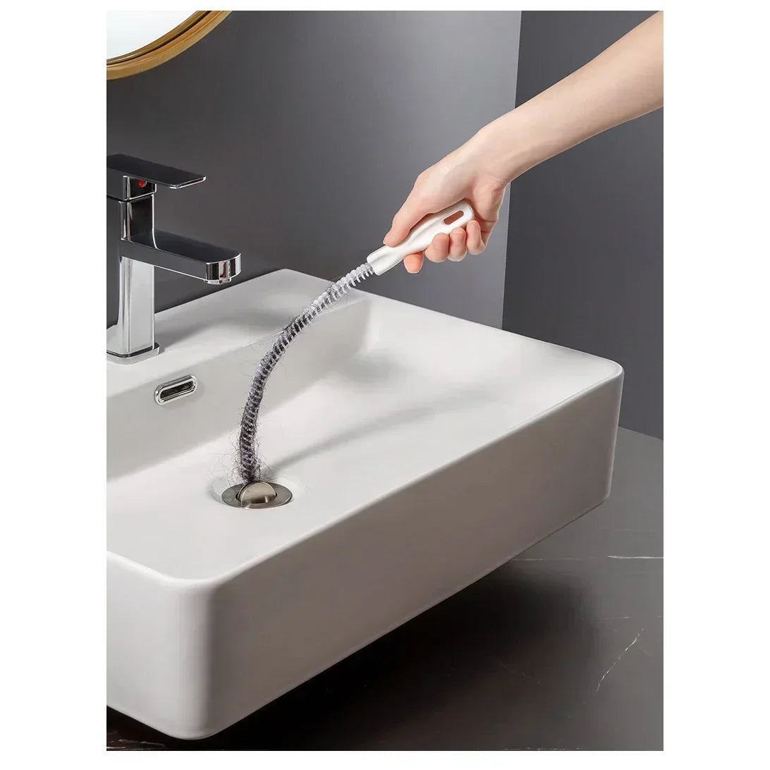 Pipe Dredging Brush Long Clean Kitchen Bathroom Hair Sewer Sink Cleaning Drain Pipe Flexible Cleaner Clog Plug Hole Remover Tool