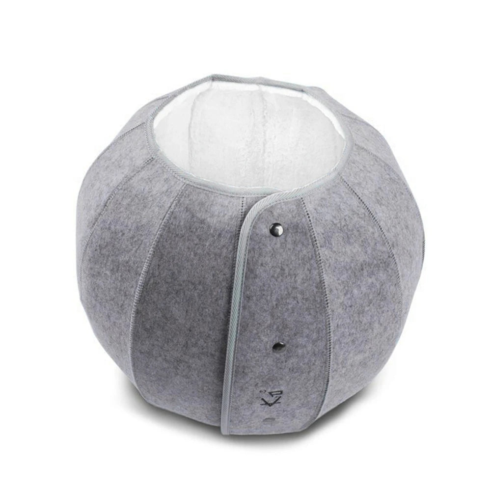 1pcs Pet Spherical Foldable Multiplayability Cat Toy Bed Interactive Cat Tunnel Toy Dual-Use Indoor Toy Cat House Kitten Mat