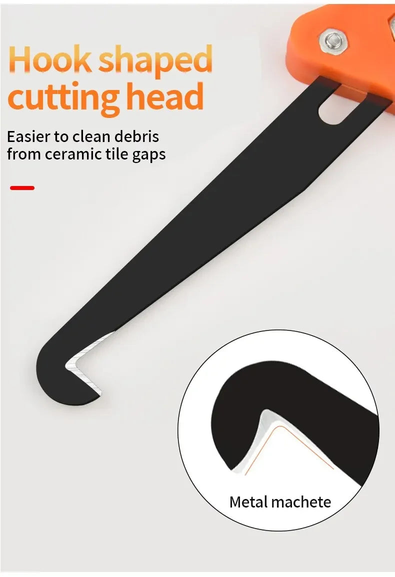 Professional Gap Hook Knife Ceramic Tile Floor Tile Repair Tool Cleaner Old Mortar Cleaning Dust Removal Steel Construction Tool