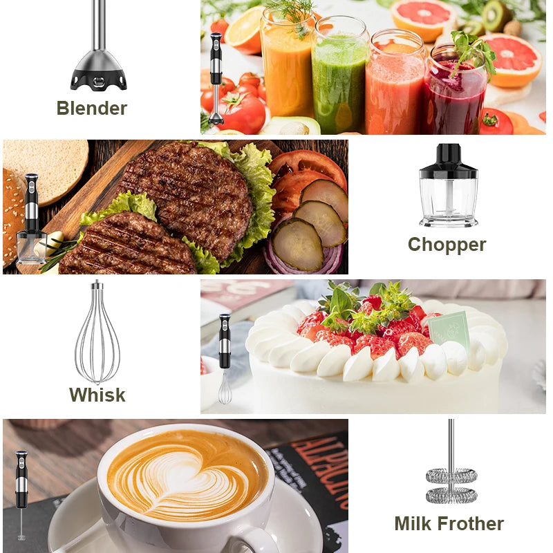 Immersion Blender 5-in-1 Handheld Blender