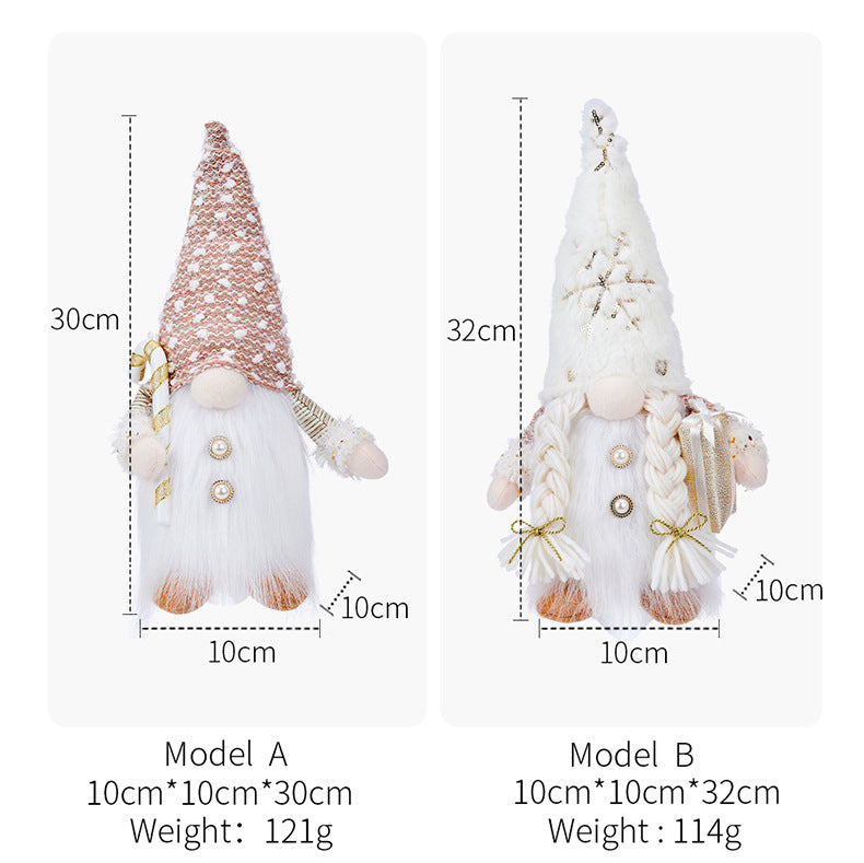 Glowing Gnome Christmas Faceless Doll 30cm Tree Decorations 2024 Night Light Xmas Gift Navidad 2023 New Year Home Decor