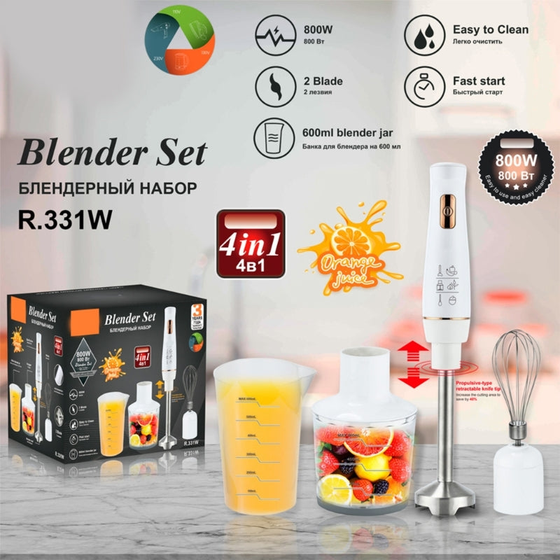 Stainless Steel 800W Immersion Hand Stick Blender