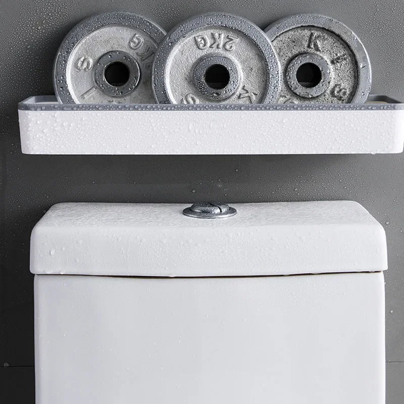Wall Hanging Toilet Bathroom Storage Cabinet Rack Punch Free Multifunctional Artifact Above Toilet Rack Shelf Organizer