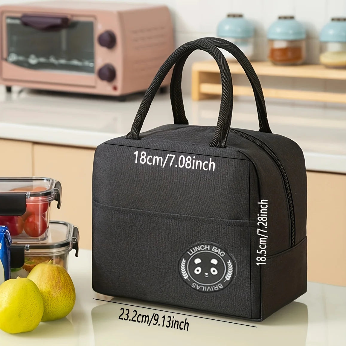1PC insulated lunch box bag, thickened student portable bento bag
