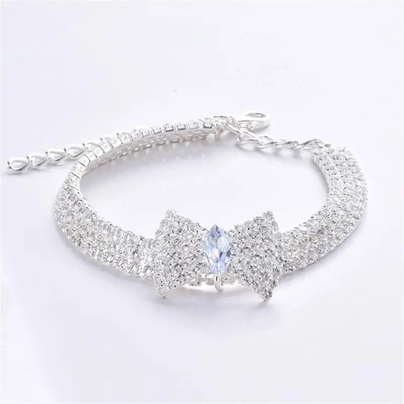 Cat Necklace Collar For Small Animals Luxury Cute Pet Supplies Puppy Collar Jewelry Rhinestone Adjustable Creative Puppy Collars