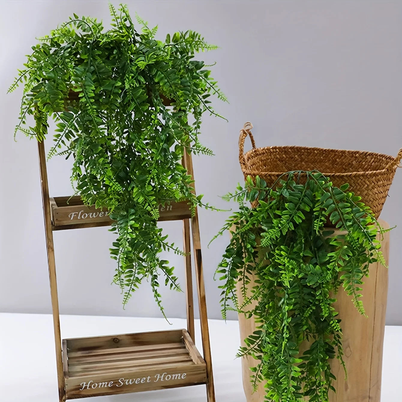 1pc/2pcs 90cm/35.43inch Simulated Wall Hanging Persian Grass Vine Artificial Hanging Fern Plant Vine Hanging Green Plant