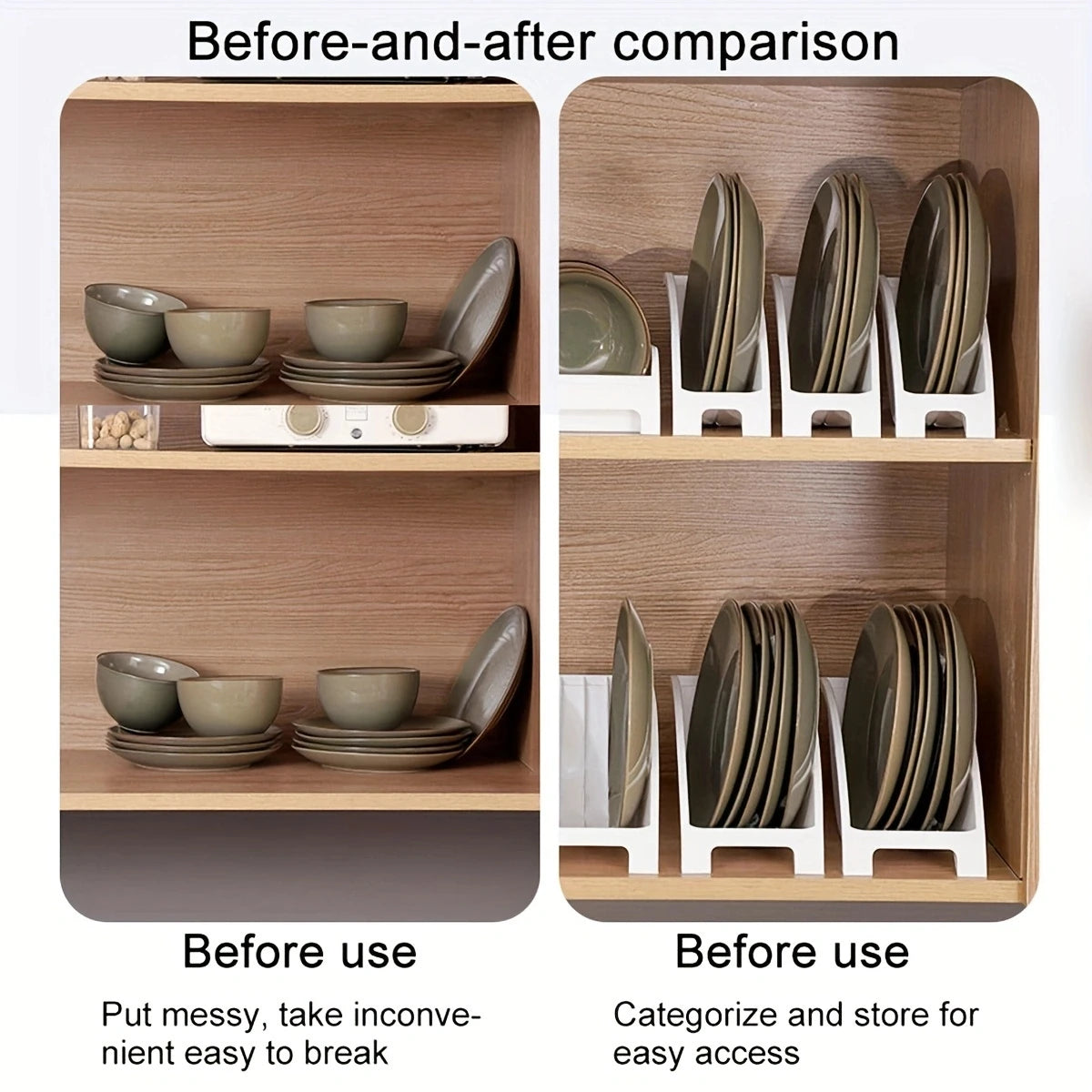 1pc-white kitchen storage rack, bowl, plate, cutlery storage rack, drainage rack, multifunctional household storage rack