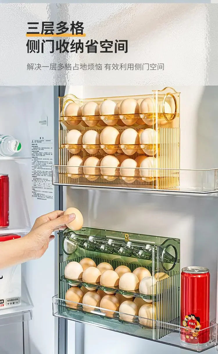 Egg Storage Box Refrigerator Organizer Food Containers Egg Fresh-keeping Case Holder Tray Dispenser Kitchen Storage Boxes