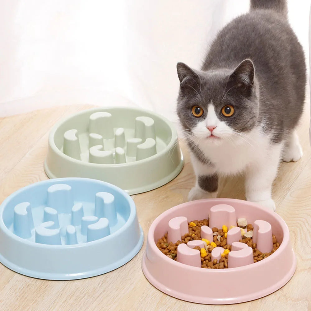Pet Slow Food Bowl Small Dog Choke-proof Bowl Non-slip Slow Food Feeder Dog Rice Bowl Pet Supplies Available for Cats and Dogs