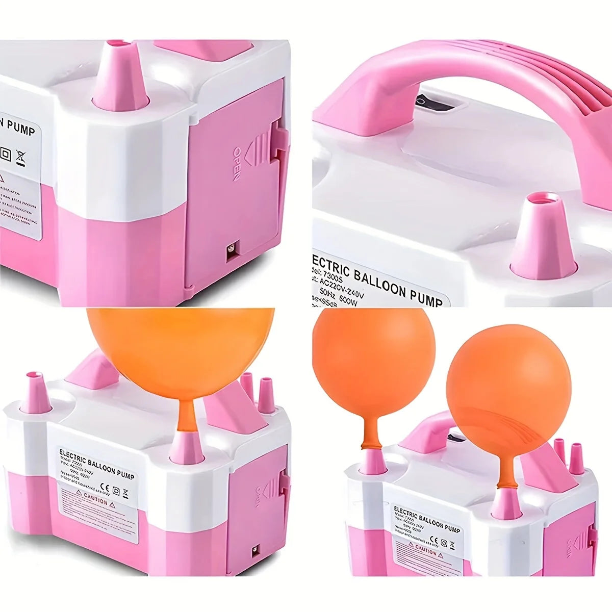 1pc - Electric balloon pump, balloon blowing machine, inflation pump, double hole automatic inflation machine, balloon filling m