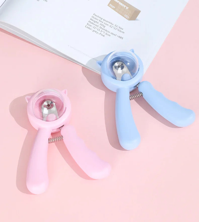 Pet nail clippers for dogs and cats, alloy blades for nail grinding, blister pack, splash-proof nail clippers with file