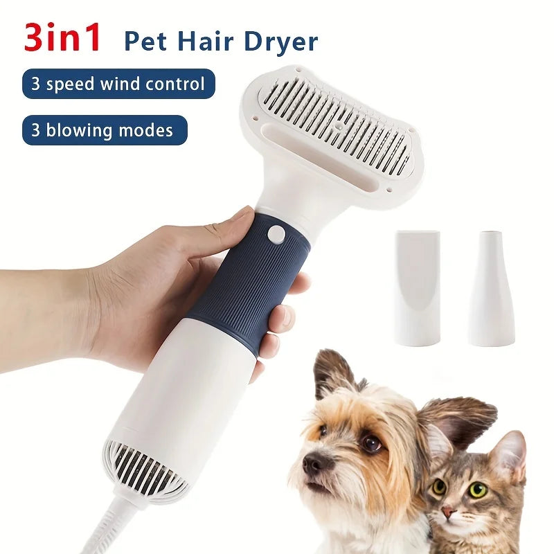 Quiet Pet Grooming Dryer With Comb Brush For Grooming Dogs Cats And Kittens-Fast Drying And Gentle On Fur