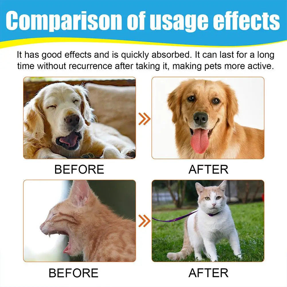 Dog Cough Drop Wet Medicine Sore Throat Soother Sneezing Cough Relief Anti Inflammation Itching Relief Natural Pet Cough Liquid