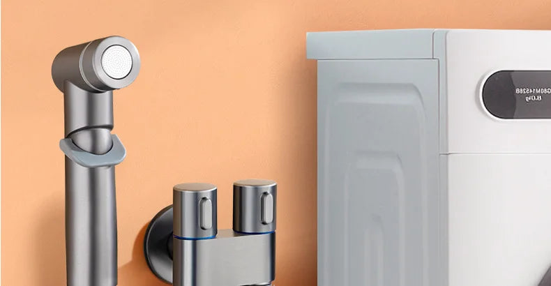 Double Outlet angle valve wall-mounted double outlet bidet toilet accessories Hygienic shower toilet bidet sprayer shower head