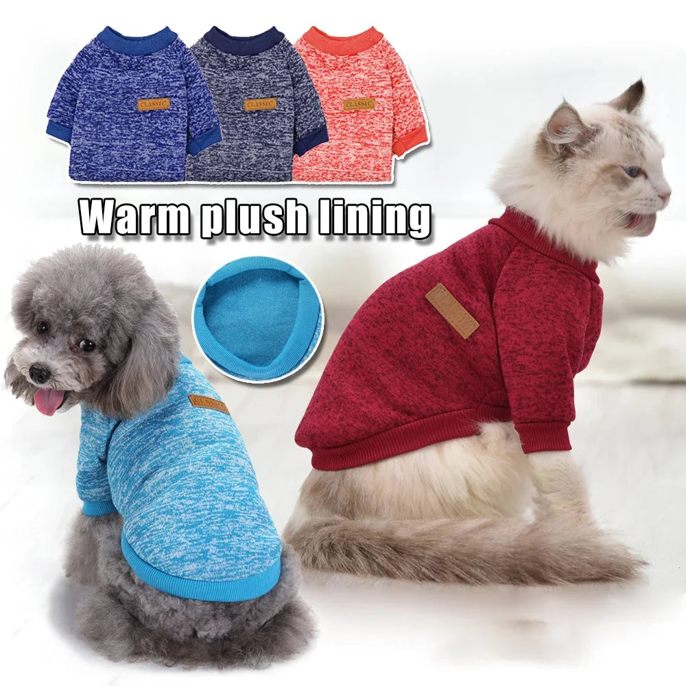 Dog Sweaters for Small Medium Dogs Cats Clothes Winter Warm Pet Turtleneck Chihuahua Vest Soft Yorkie Coat Teddy Jacket Sweaters