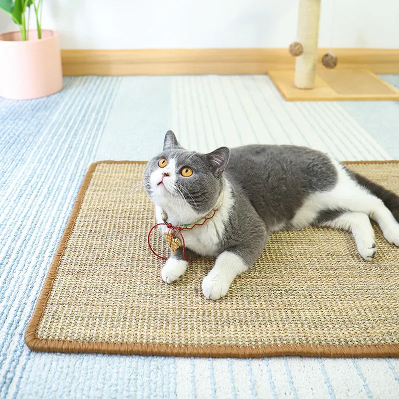 Couch Cat Scratch Guards Mat Hook and Loop Fastener Cat Scraper for Cats Tree Cat Scratcher Sisal Sofa Mats Furniture Protector