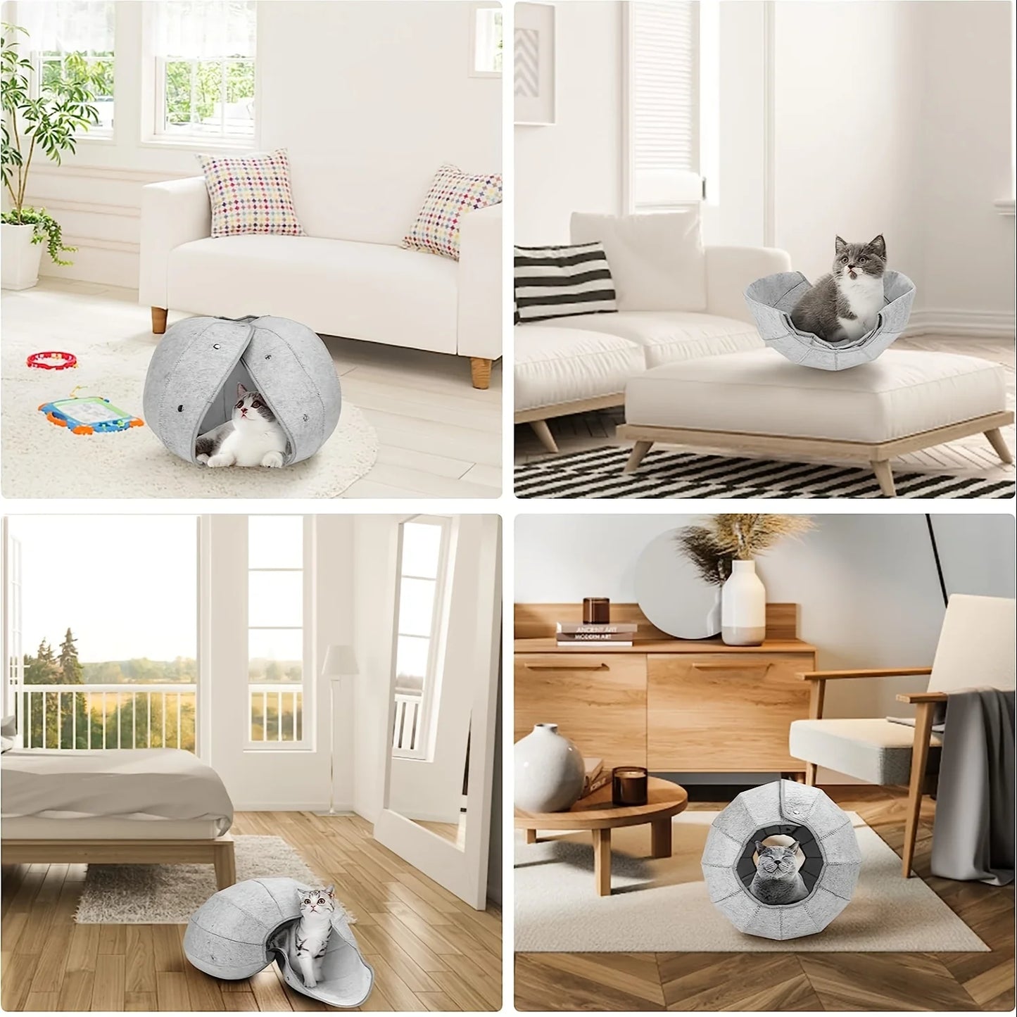 Foldable Breathable Pet Bed Cat Bed Dog Bed Cave Tunnel Semi-Enclosed Creative Pet Bed Cat Mat Cat and Dog Supplies