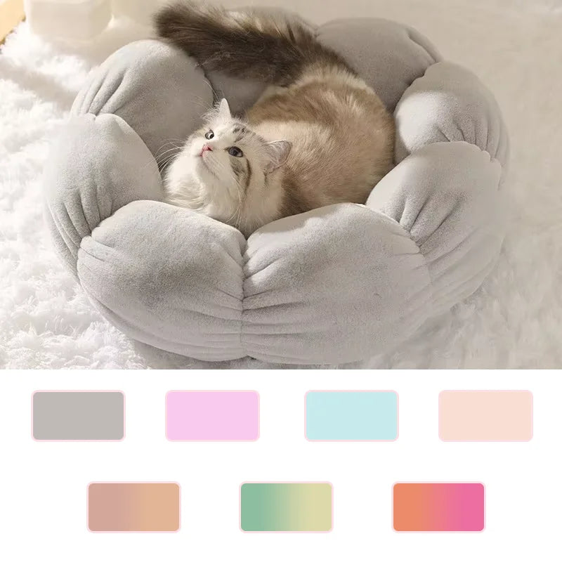 Flower-Shaped Dog Mat Plush Flower-shaped Dog Beds for Small Dogs Comfortable Sleep Cat Bed Indoor and Outdoor Use
