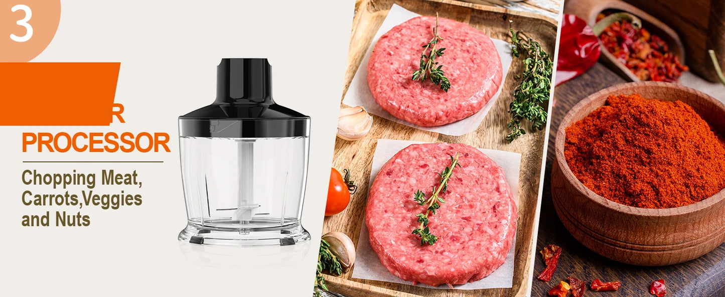 Immersion Blender 5-in-1 Handheld Blender