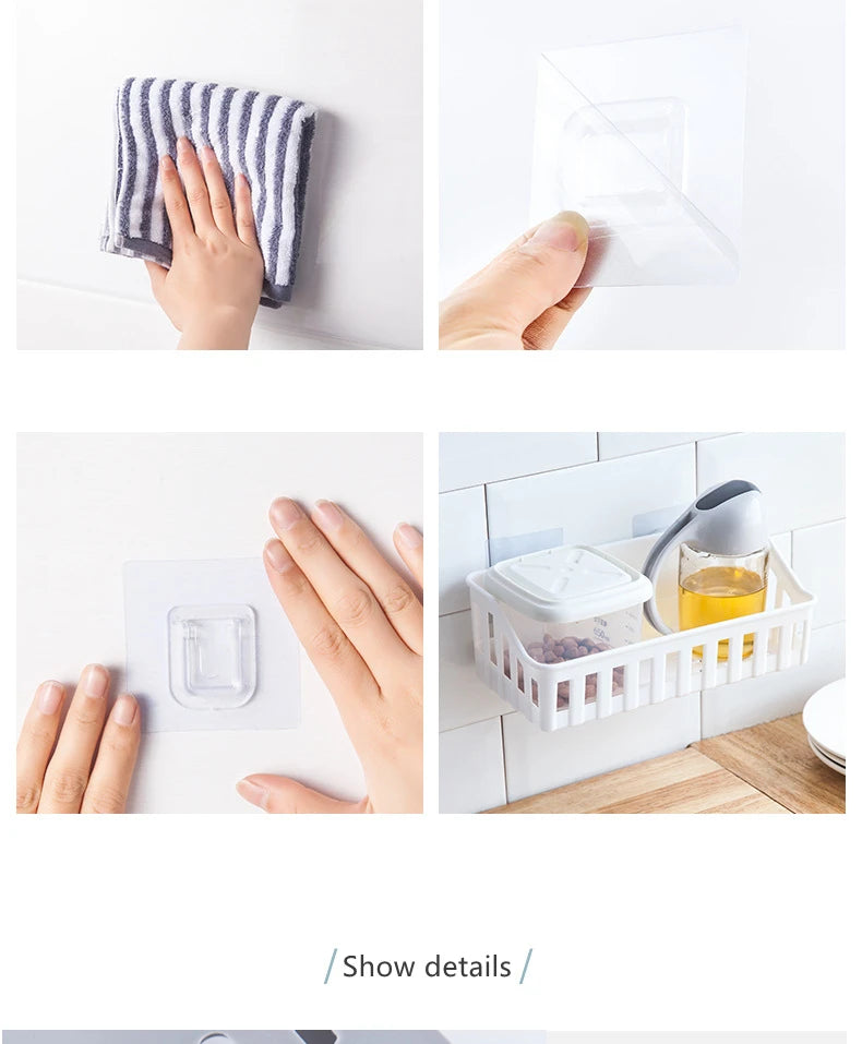 Bathroom storage rack Bathroom adhesive storage rack Hook Home corner shower rack Storage rack Bathroom accessories