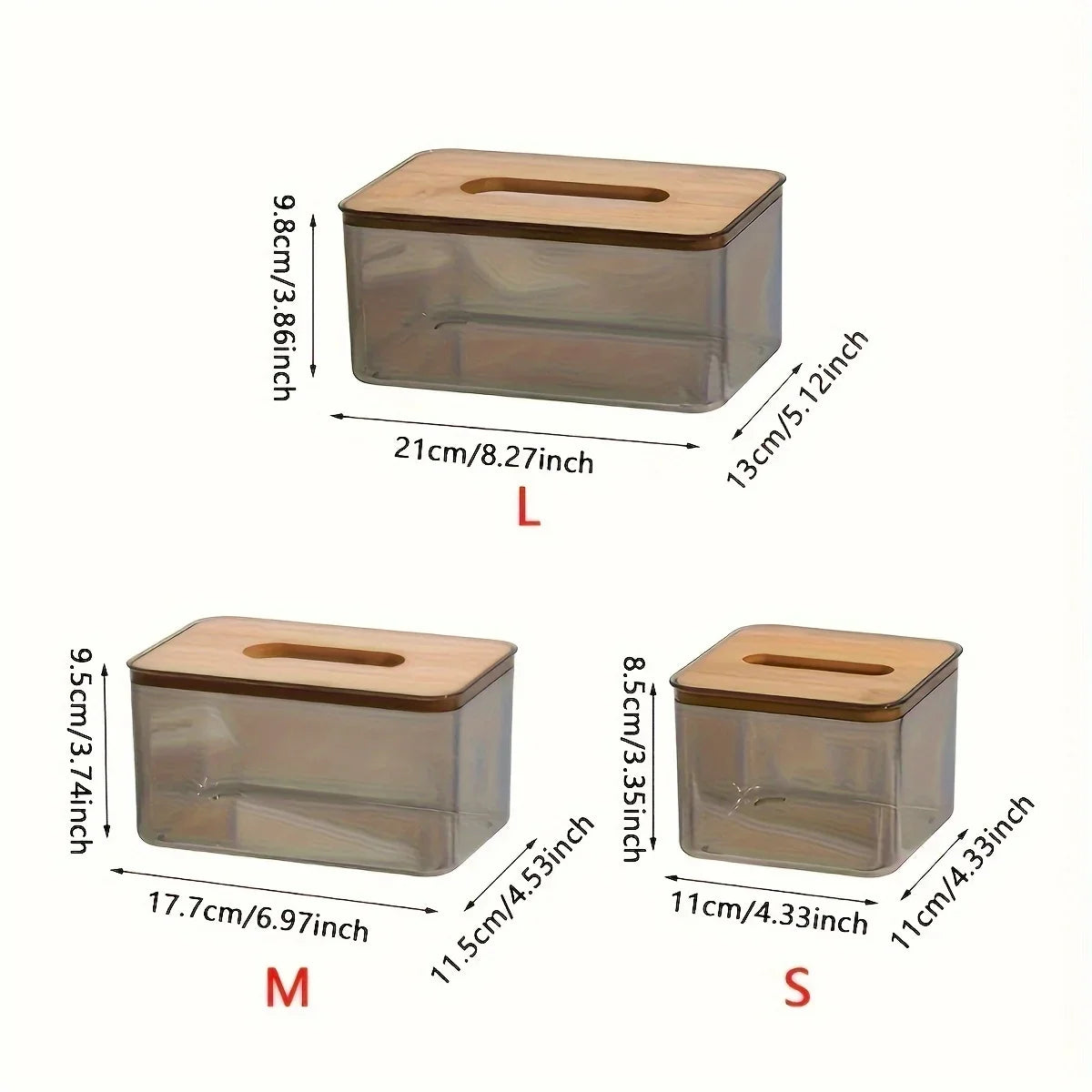 1pc-Living room coffee table tissue box Elegant Transparent Tissue Box Holder , Luxury Design For Living Room & Bathroom Decor