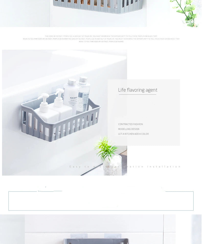Bathroom storage rack Bathroom adhesive storage rack Hook Home corner shower rack Storage rack Bathroom accessories