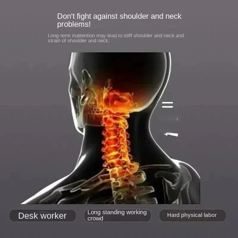 The concave convex design of the human body helps massage the neck, and the fiber massage pillow helps with sleep