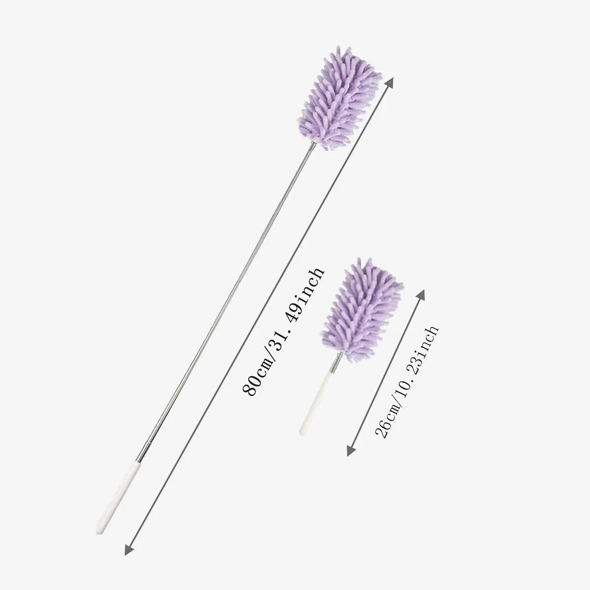 Telescopic Lengthen Duster Microfiber Chenille Home Stainless Removal Steel Dust Brush Ceiling Clean Multifunction