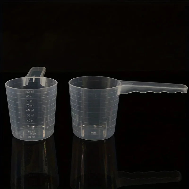 3pcs 100ml Transparent Pet Measuring Spoon With Scale