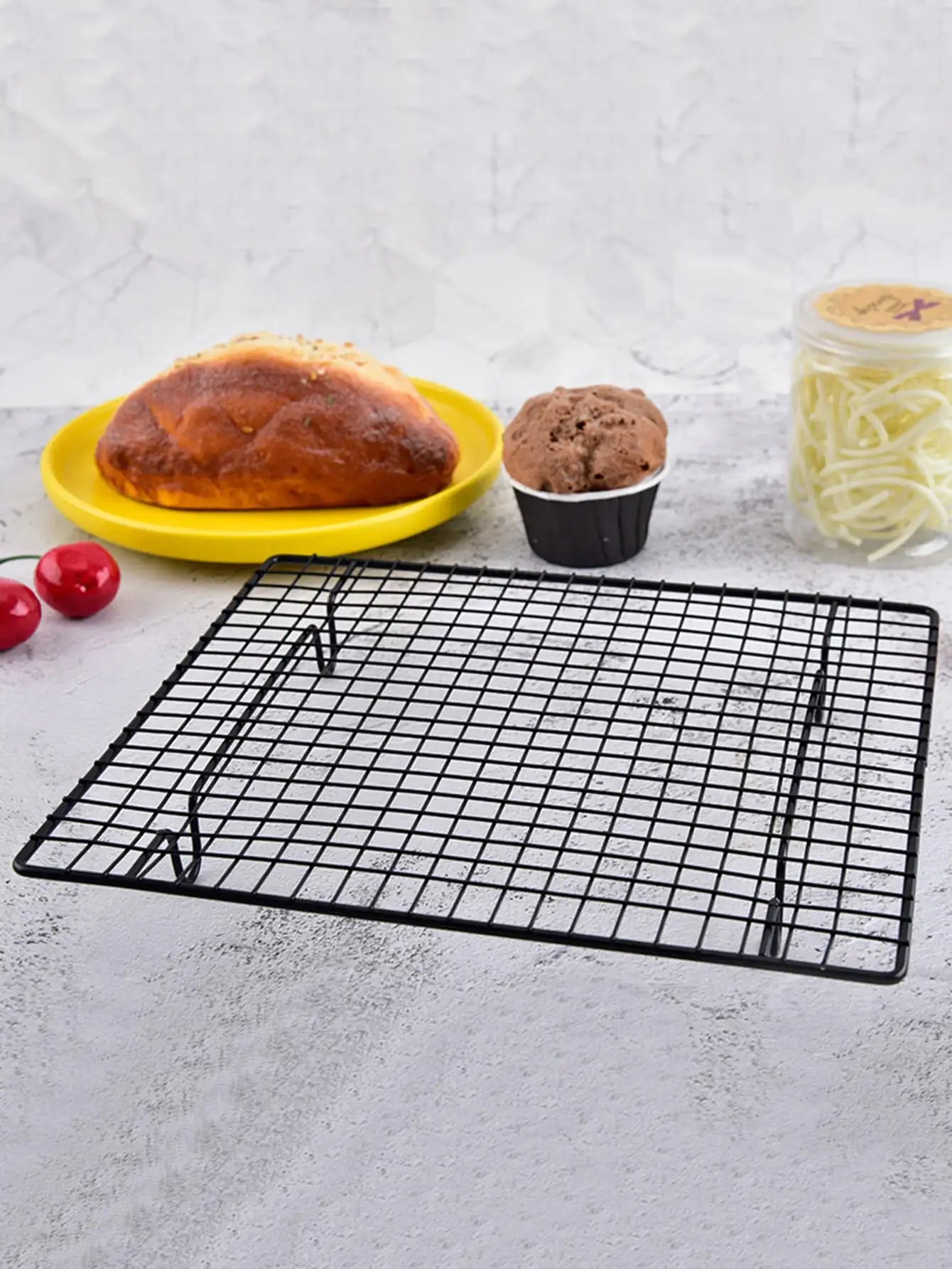 1pc-High Carbon Steel Nonstick Cake Cooling Rack Cooling Grid Tray Biscuit Cookie Biscuits Bread Muffins Cake Cooler Rack Stand