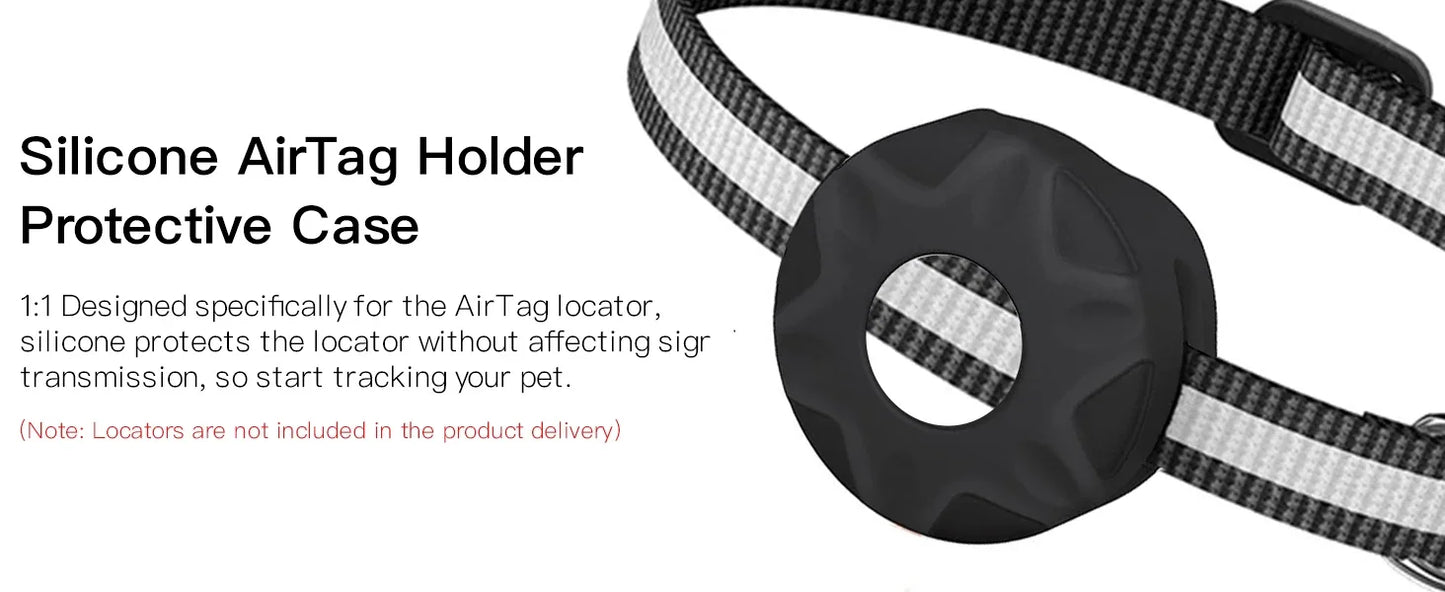GPS Cat Collar Cats Accessories Cats Airtag Collar with QR ID Pet Tag Reflective Anti-Lost Tracker Air Tag Holder Kitten Collar