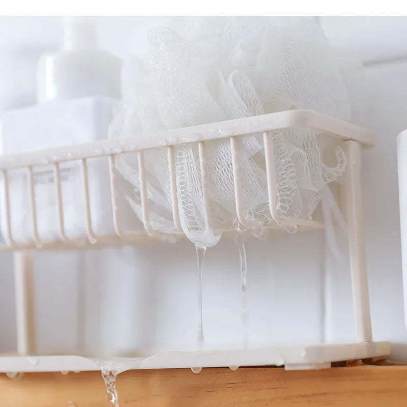 Sink Drain Rack Soap Sponge Toilet Holder Storage Organizer Bathroom Accessories Kitchen Gadget Convenience Shelf