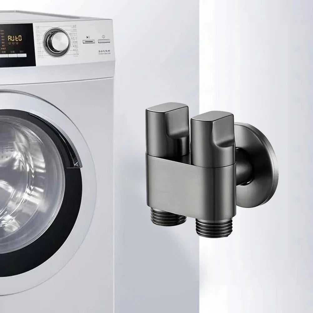 Double Control Washing Machine Faucet Toilet Triangle Valve Point Interface Washing Machine Faucet