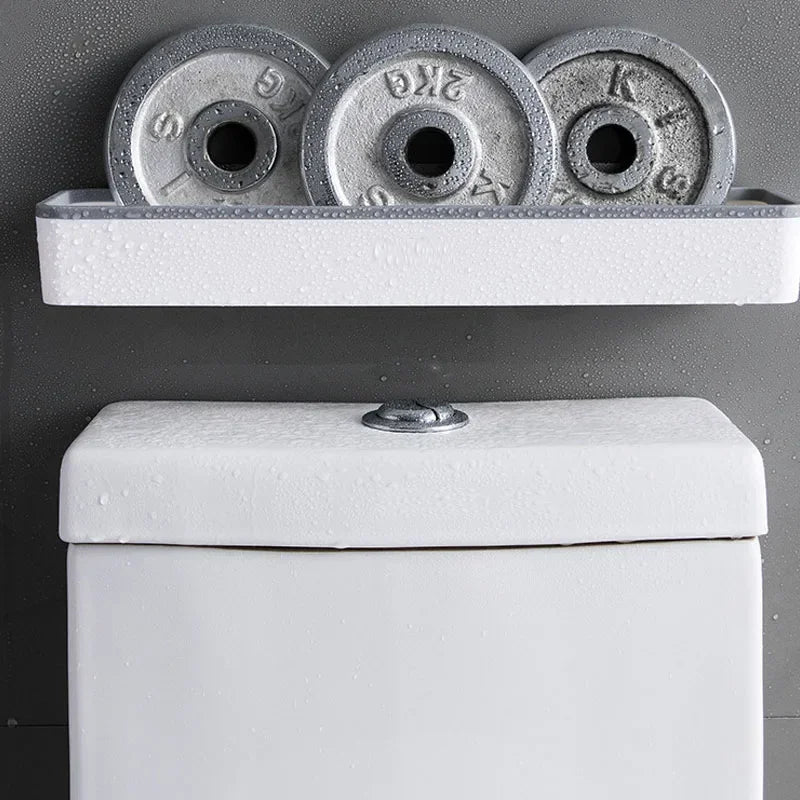 Wall Hanging Toilet Bathroom Storage Cabinet Rack Punch Free Multifunctional Artifact Above Toilet Rack Shelf Organizer