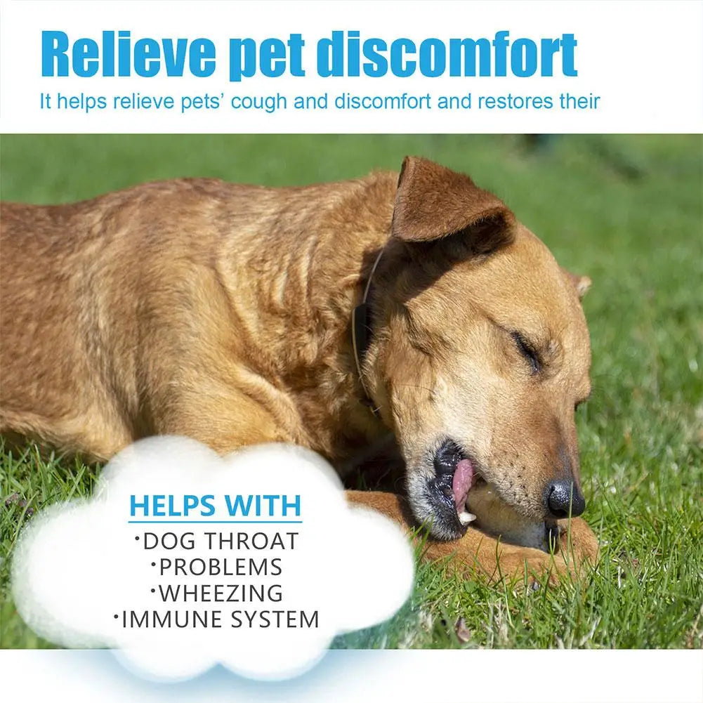 Dog Cough Drop Wet Medicine Sore Throat Soother Sneezing Cough Relief Anti Inflammation Itching Relief Natural Pet Cough Liquid