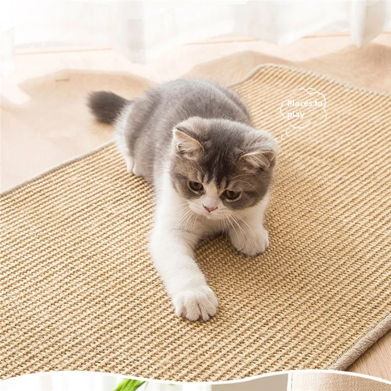 Couch Cat Scratch Guards Mat Hook and Loop Fastener Cat Scraper for Cats Tree Cat Scratcher Sisal Sofa Mats Furniture Protector