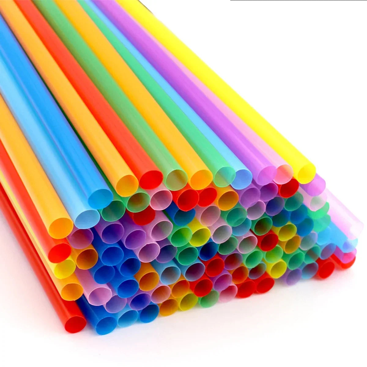 100pcs-Colorful Drinking plastique Straws