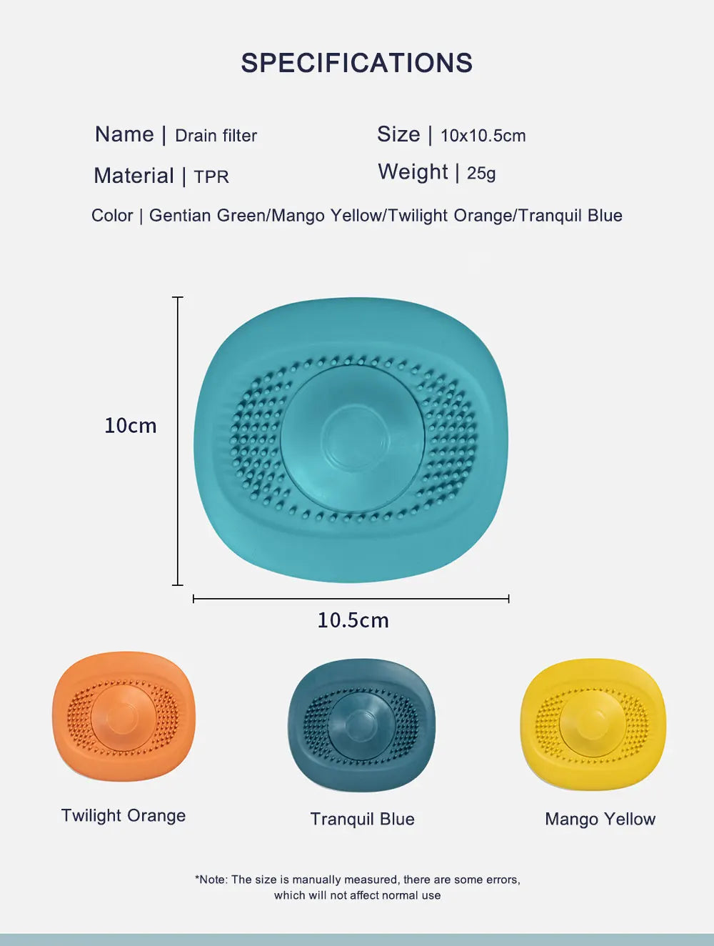 Silicone Kitchen Sink Plug Shower Filter Drain Cover Stopper Sink Strainer Drainer Floor Drain Hair Catcher Bathroom Accessorie