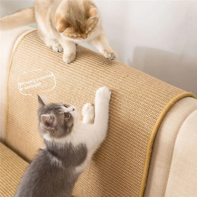 Couch Cat Scratch Guards Mat Hook and Loop Fastener Cat Scraper for Cats Tree Cat Scratcher Sisal Sofa Mats Furniture Protector