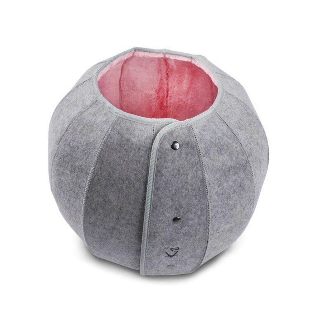 1pcs Pet Spherical Foldable Multiplayability Cat Toy Bed Interactive Cat Tunnel Toy Dual-Use Indoor Toy Cat House Kitten Mat