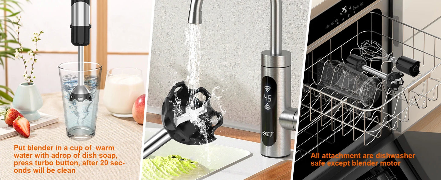 Immersion Blender 5-in-1 Handheld Blender