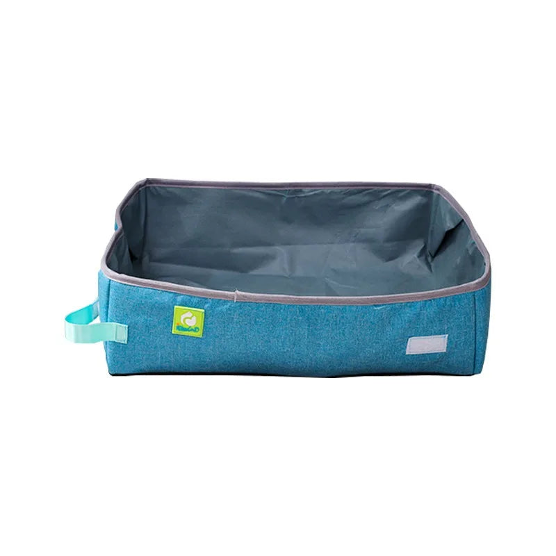 Semi Enclosed Cat Litter Box, Foldable, Portable, Waterproof, Oxford Cloth, Open Cat Toilet Cat Litter Box Pet Supplies & Pet