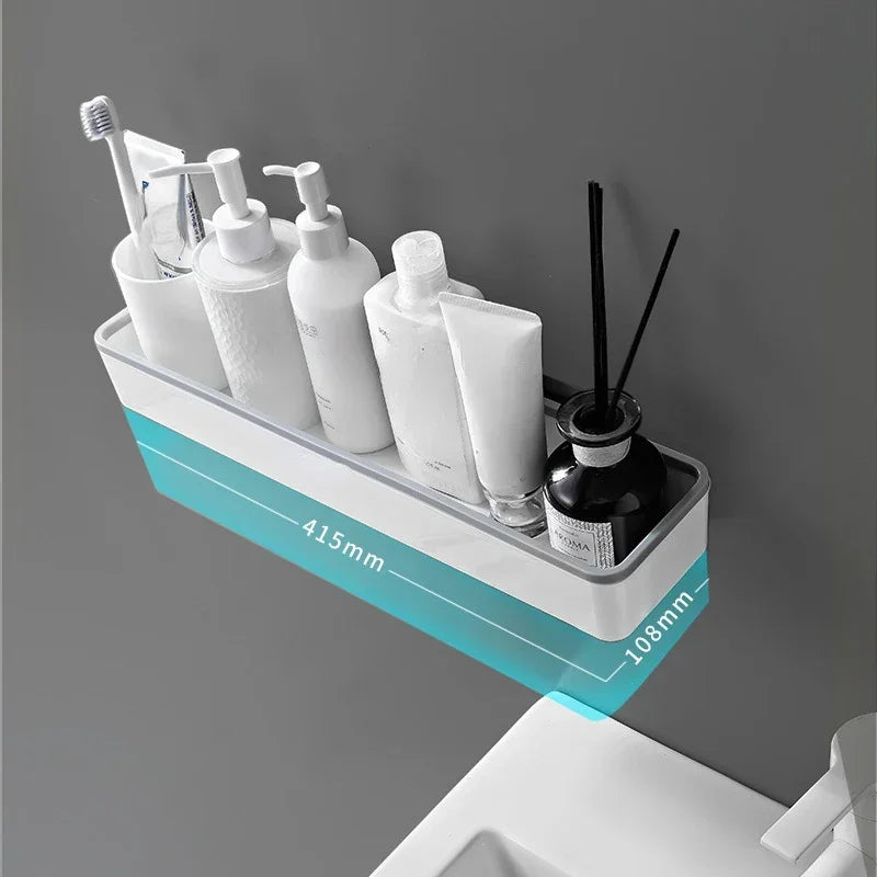 Wall Hanging Toilet Bathroom Storage Cabinet Rack Punch Free Multifunctional Artifact Above Toilet Rack Shelf Organizer