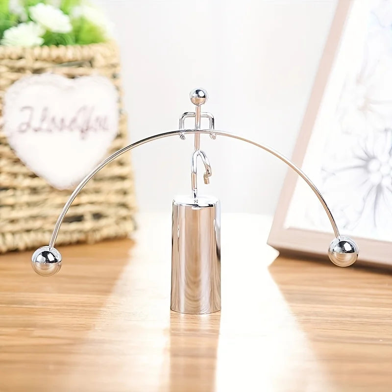 1pc-Steel Balanced Weightlifting Art Decompression Home Office Accessories Balance Ball Swinging Weightlifting Little Iron Man