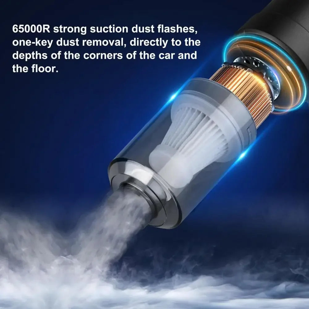 Wireless Car Vacuum Cleaner 6000Pa Cordless Handheld Cleaning Robot Auto Vacuums Strong Suction Cleaner For Car