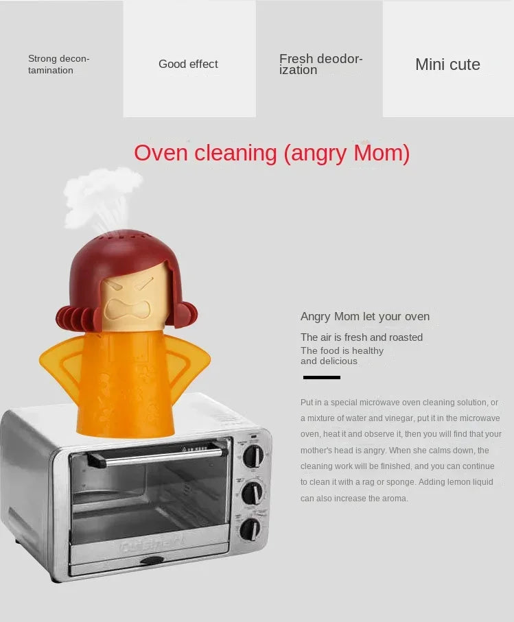 Angry Mama Oven Steam Microwave Cleaner Easily Cleans Microwave Oven Steam Cleaner Appliances Microwave Fridge Cleaning