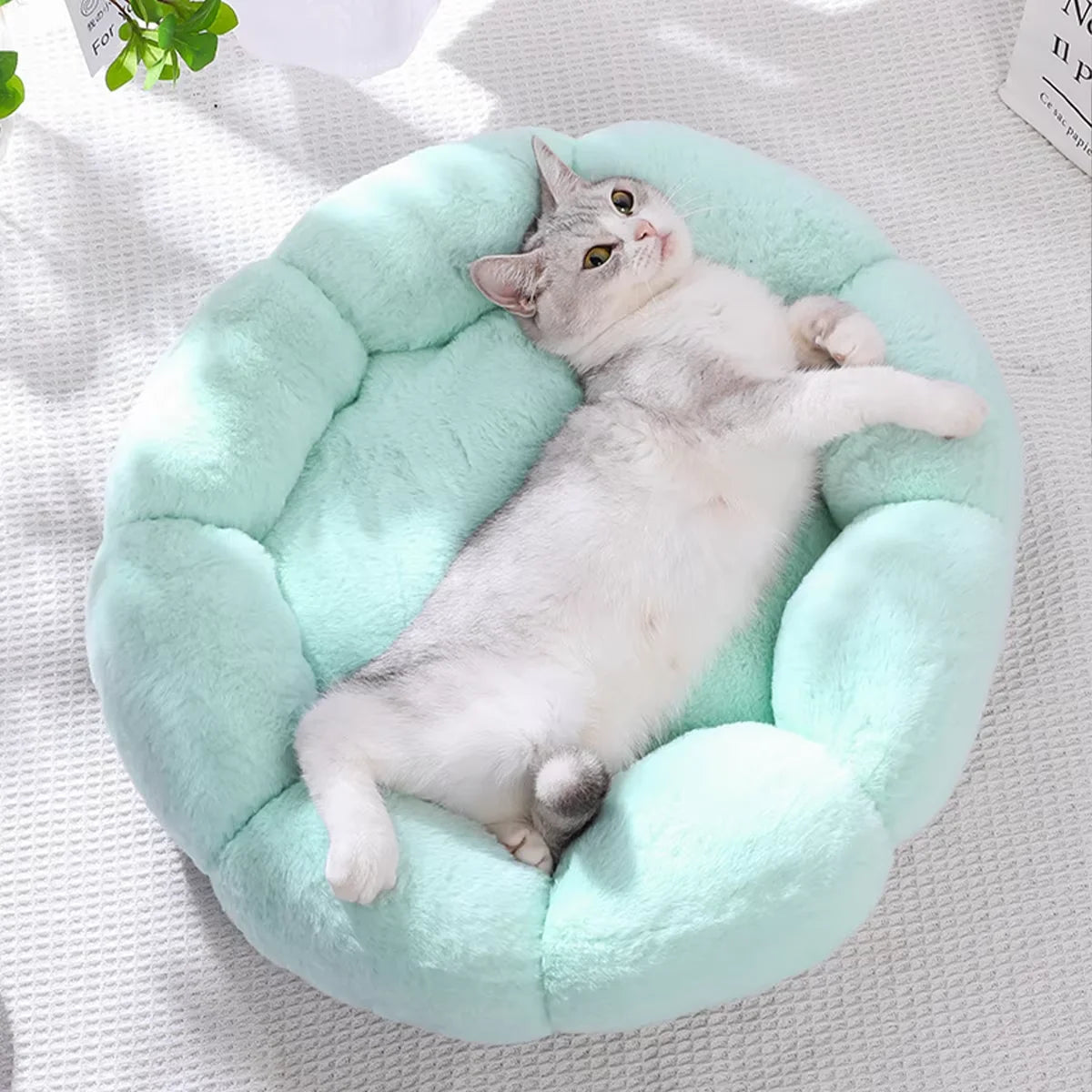 Flower-Shaped Dog Mat Plush Flower-shaped Dog Beds for Small Dogs Comfortable Sleep Cat Bed Indoor and Outdoor Use