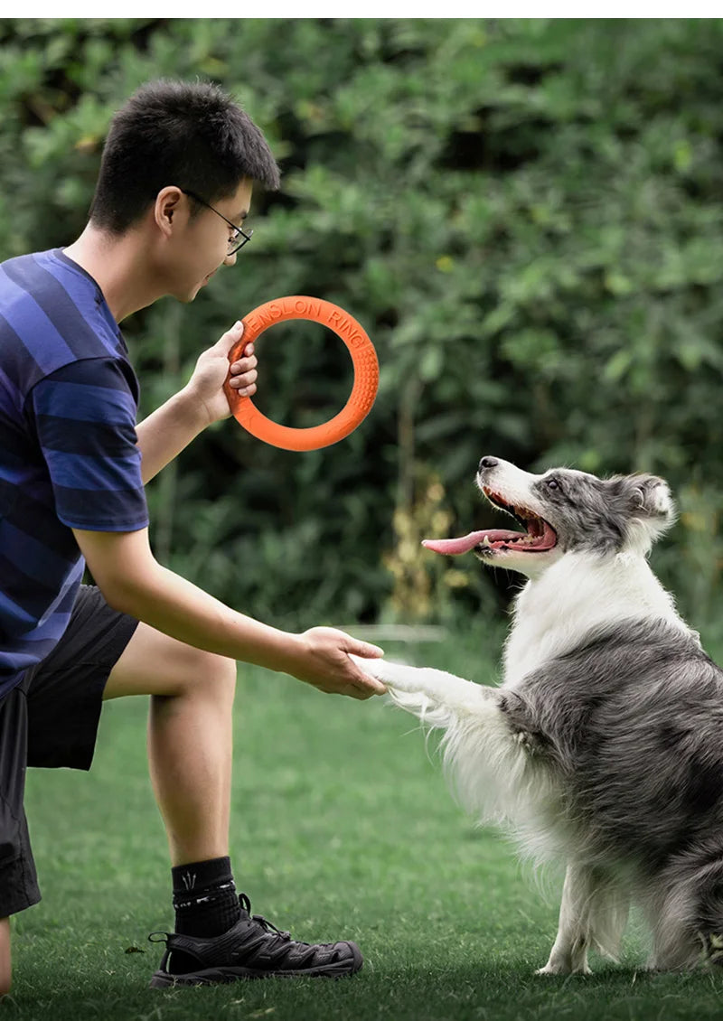TPR Pet Dog Toys Interactive Pet Toys for Small Large Dogs Funny Puppy Flying Disk Toy Bite-resistant Dog Training Toys